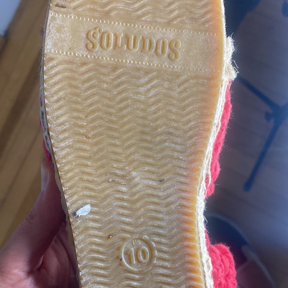 Red Crochet Espadrille Flats - Picture 3 of 5